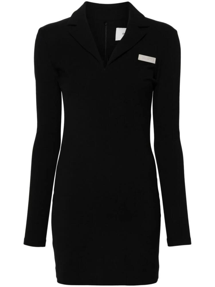 Coperni logo-plaque mini dress - Black Cover