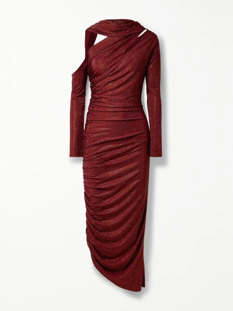 Cult Gaia - Kumasi Cutout Crystal-embellished Stretch-jersey Gown - Burgundy Cover