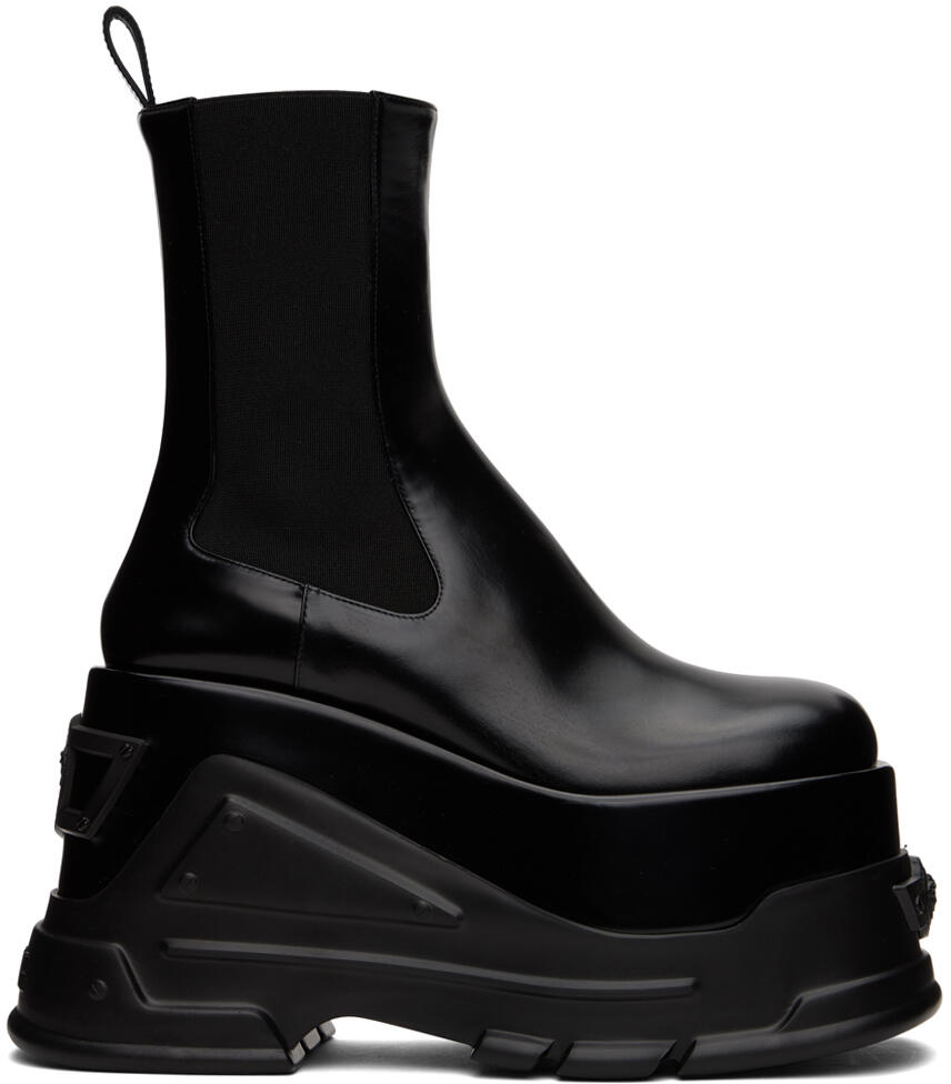 Versace Black Medusa Anthem Boots Cover