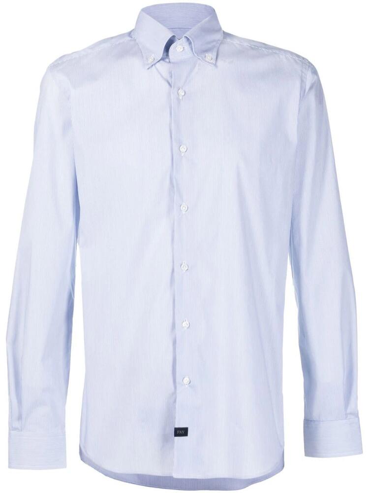 Fay long-sleeve cotton shirt - Blue Cover