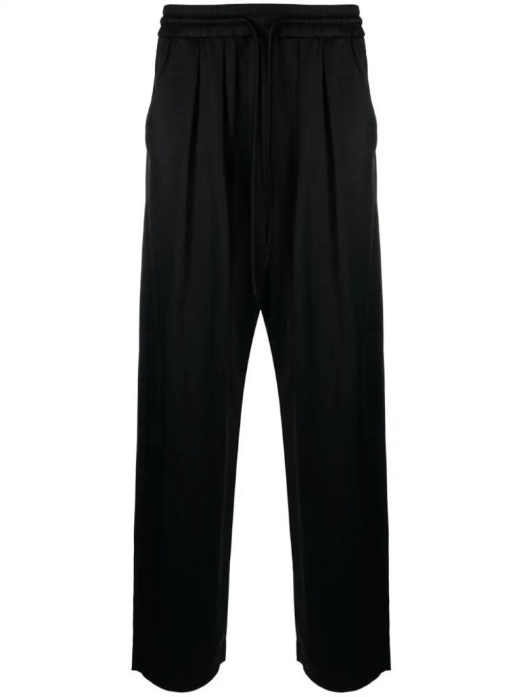 Nanushka satin straight-leg trousers - Black Cover