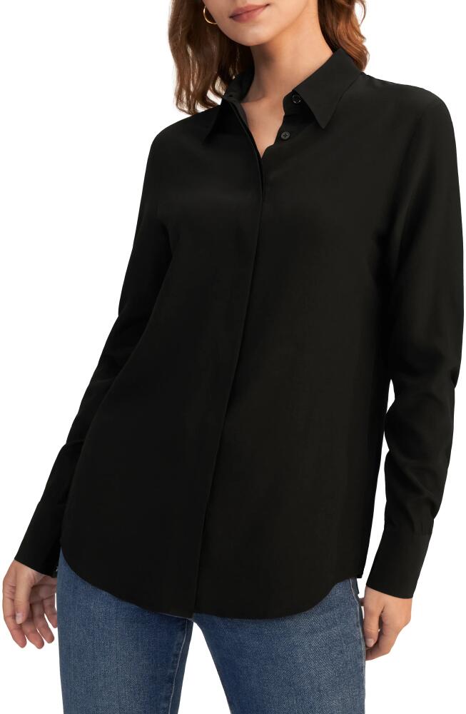 Lilysilk Wrinkle Free Basic Silk Shirt in Black Cover