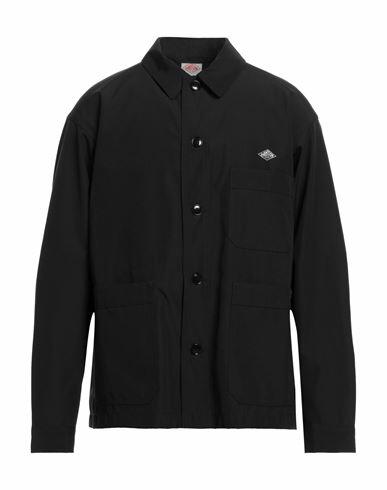 Danton France Man Jacket Black Polyester, Cotton Cover