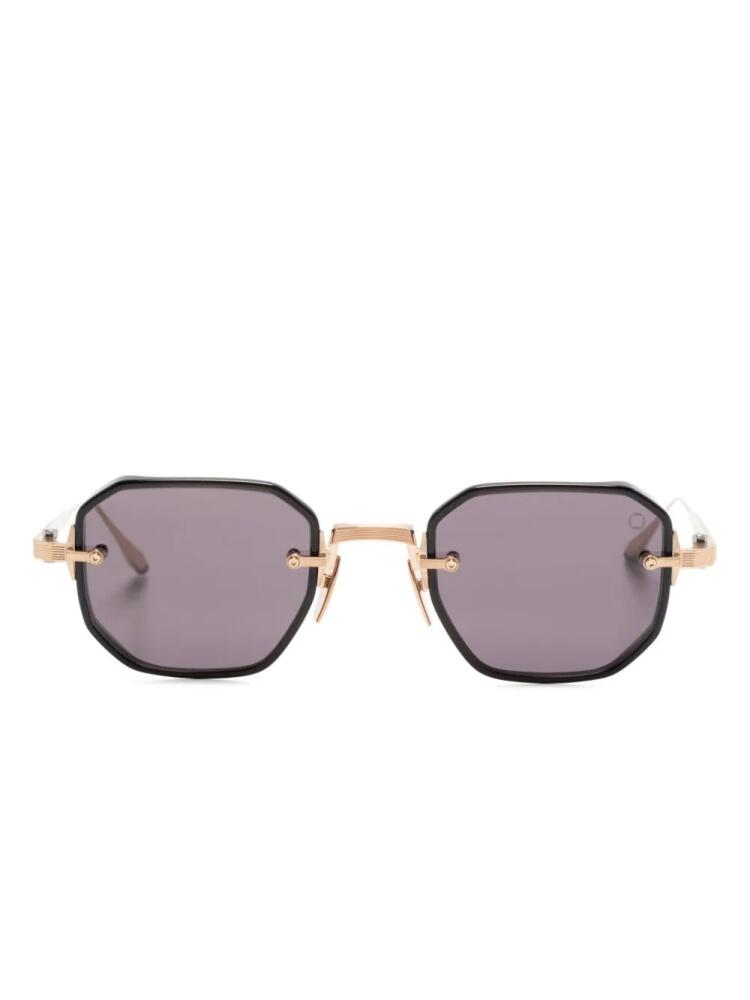 Akoni geometric-frame sunglasses - Gold Cover