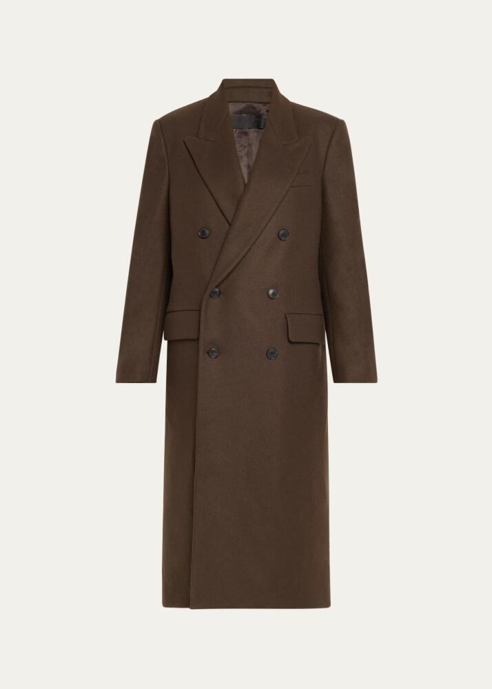 Nili Lotan Edmont Double-Breasted Long Coat Cover