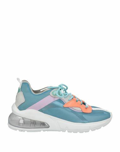 D. a.t. e. Woman Sneakers Pastel blue Soft Leather, Textile fibers Cover