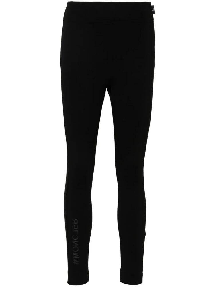 Moncler Grenoble rubberised-logo performance leggings - Black Cover