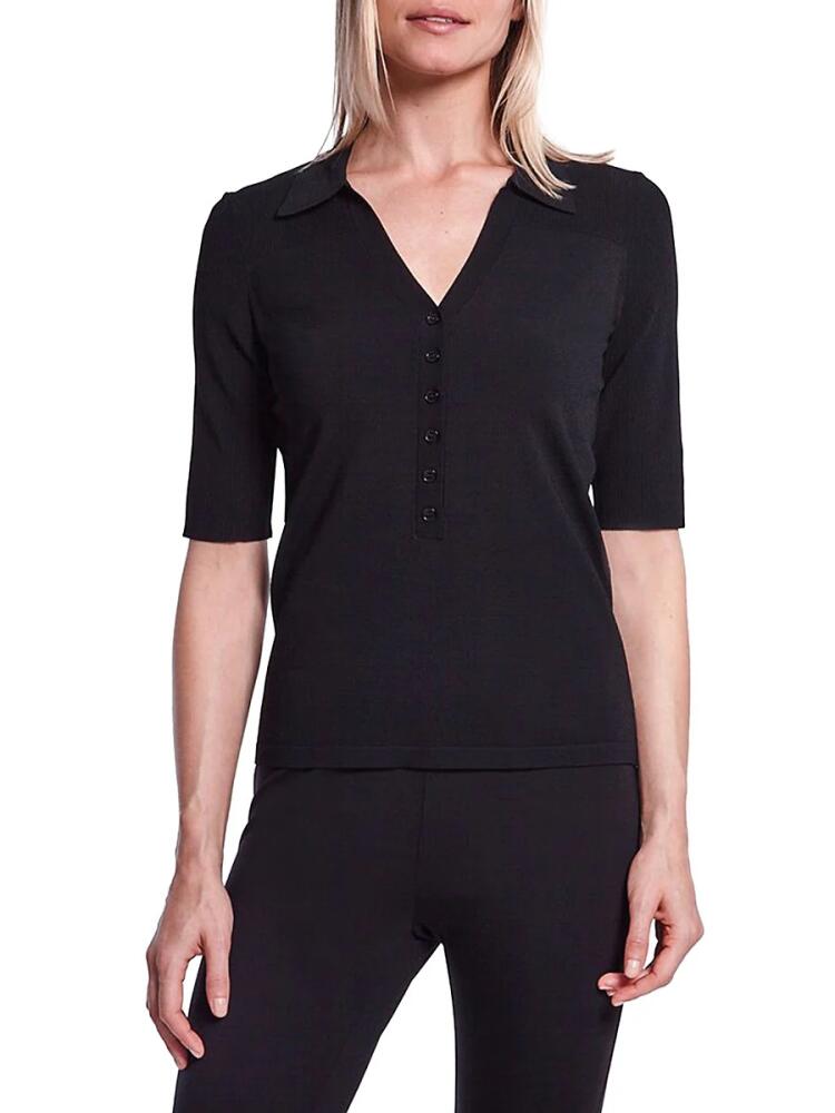 Capsule 121 Women's Webb Solid Polo Sweater - Black Cover