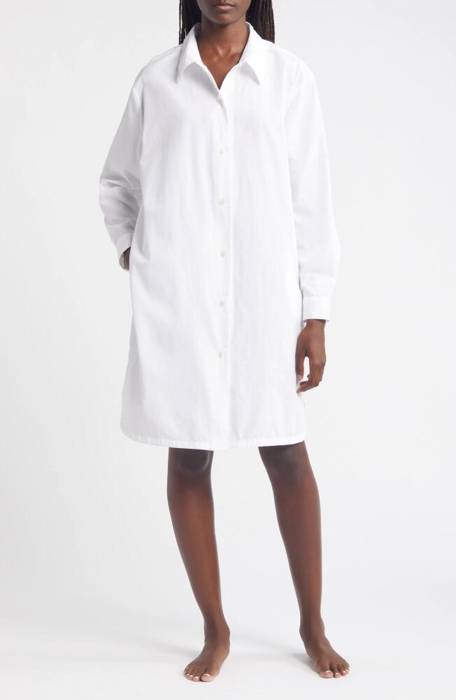 Nordstrom Oversize Shirting Nightshirt in White Cover