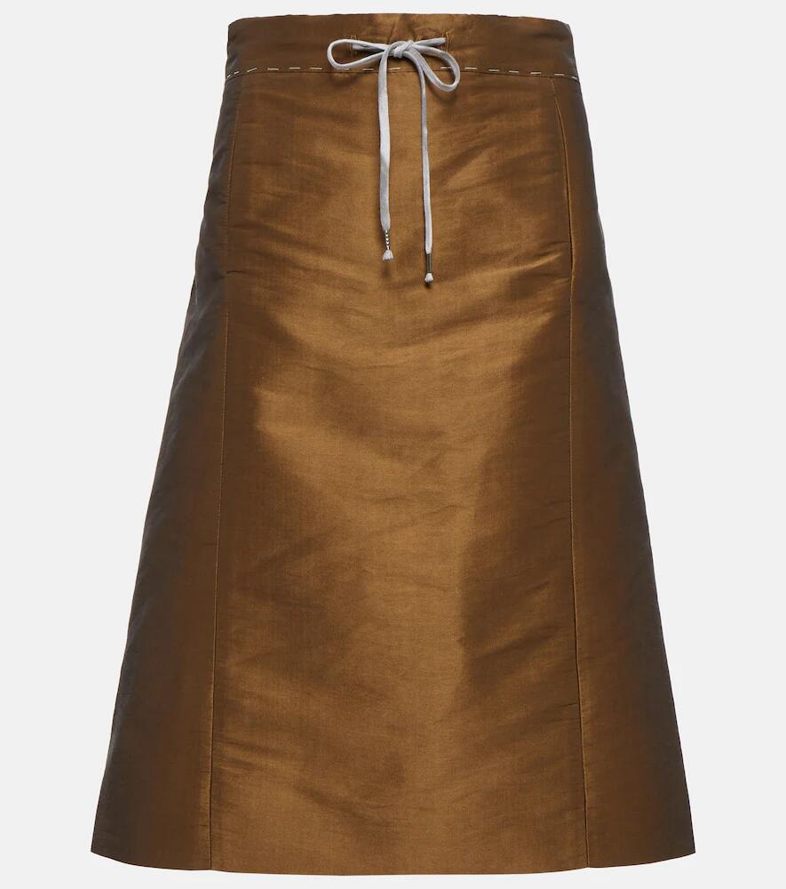 Maison Margiela A-line satin midi skirt Cover