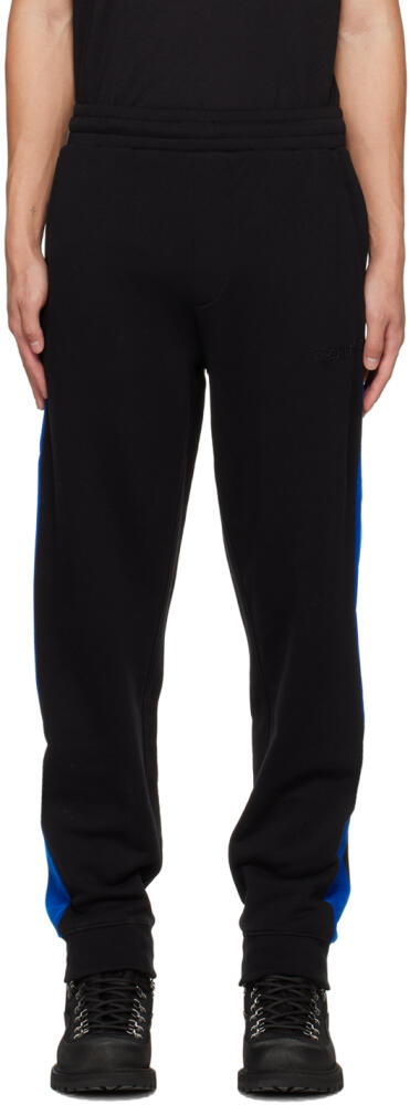 Helmut Lang Black Flocked Sweatpants Cover