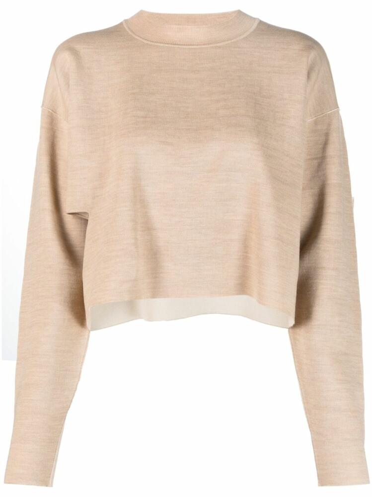 FENDI cut-out-detailing cropped jumper - Neutrals Cover