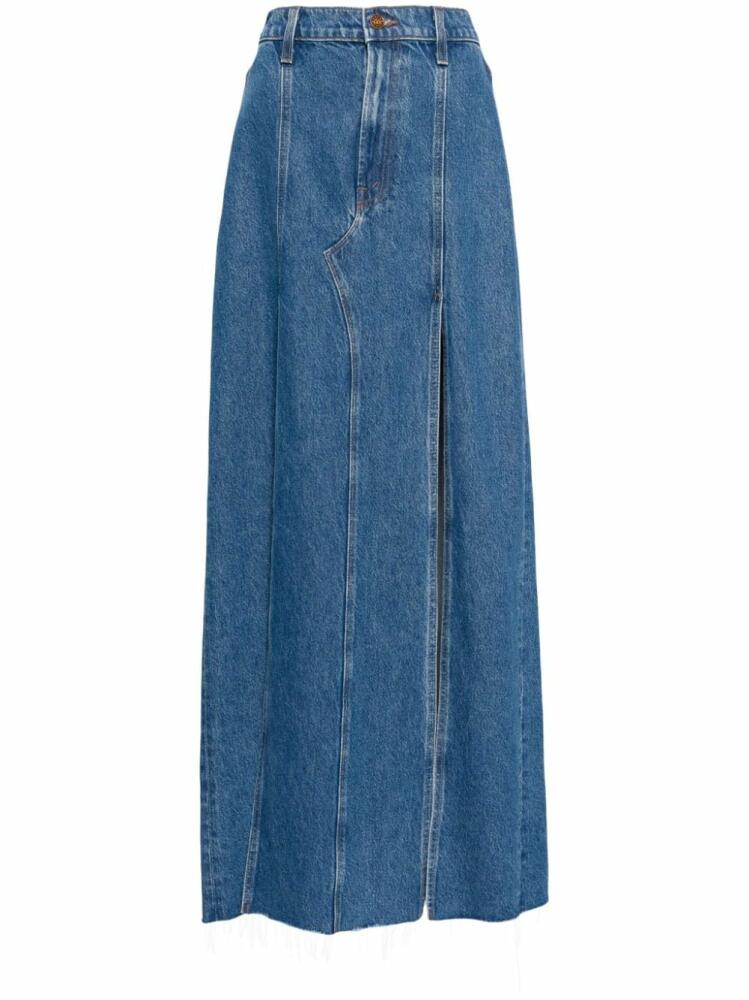 MOTHER Snacks high-rise denim skirt - Blue Cover