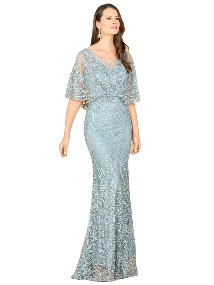 LARA New York Cape Sleeve Mermaid Gown in Dusk Cover