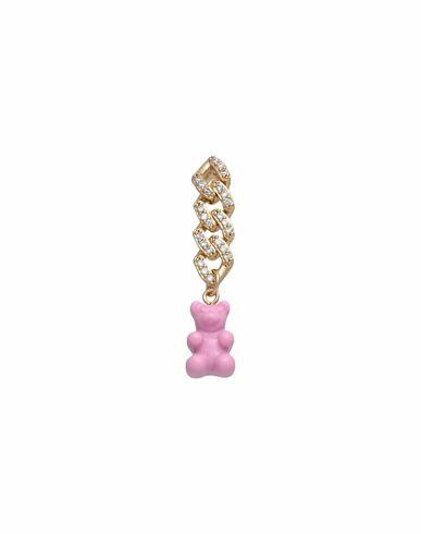 Crystal Haze Nostalgia Earring Woman Single Earring Pink Brass, 18kt Gold-plated, Resin, Cubic zirconia Cover