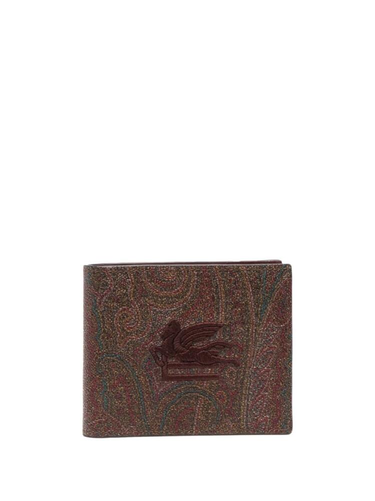 ETRO logo-embroidered leather wallet Cover