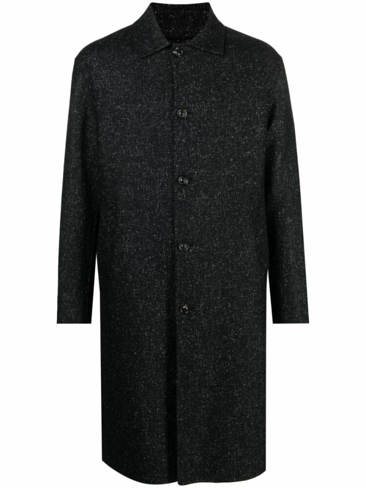 Lardini single-breasted marled coat - Black Cover