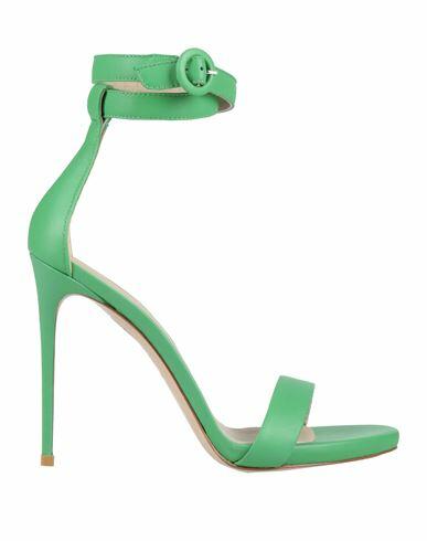 Le Silla Woman Sandals Green Soft Leather Cover