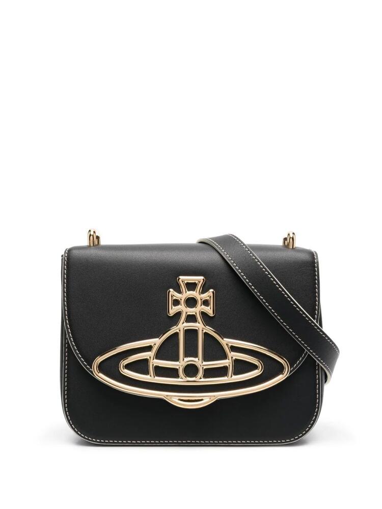 Vivienne Westwood Linda logo-plaque crossbody bag - Black Cover