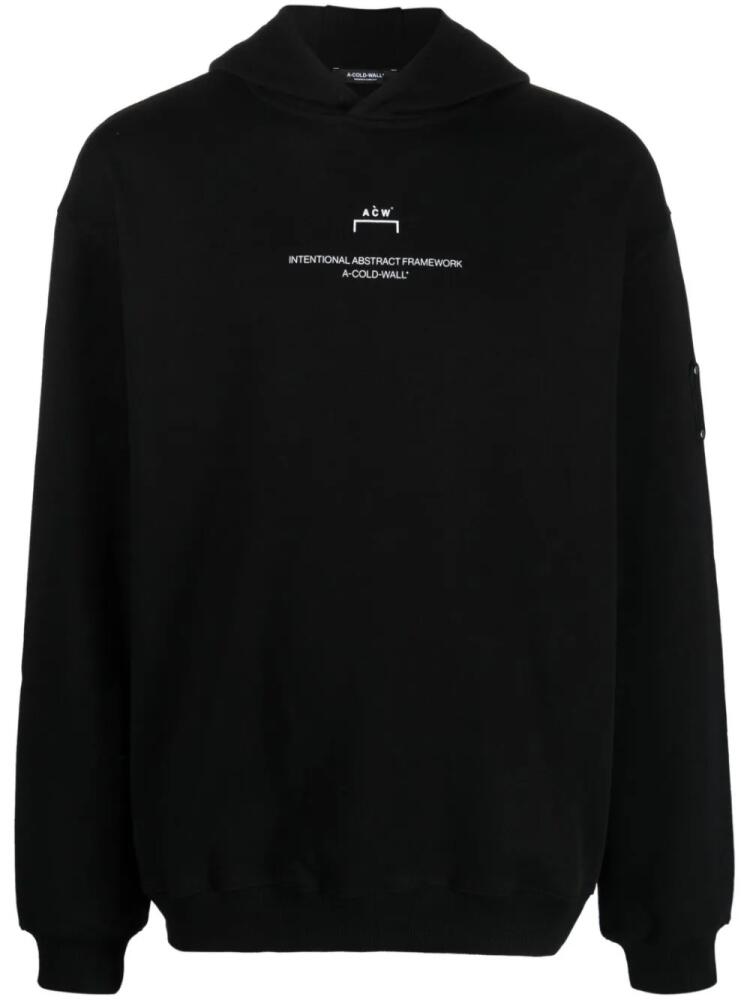 A-COLD-WALL* logo-print hooded sweatshirt - Black Cover