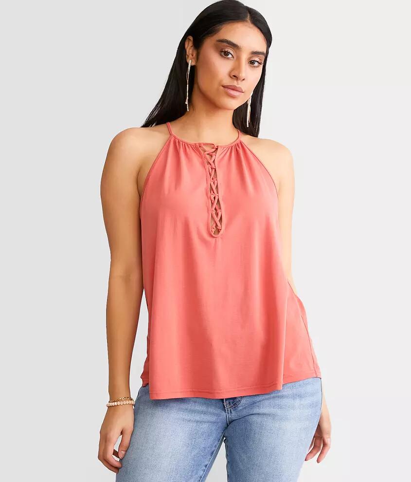 Daytrip Lace-Up Tank Top Cover