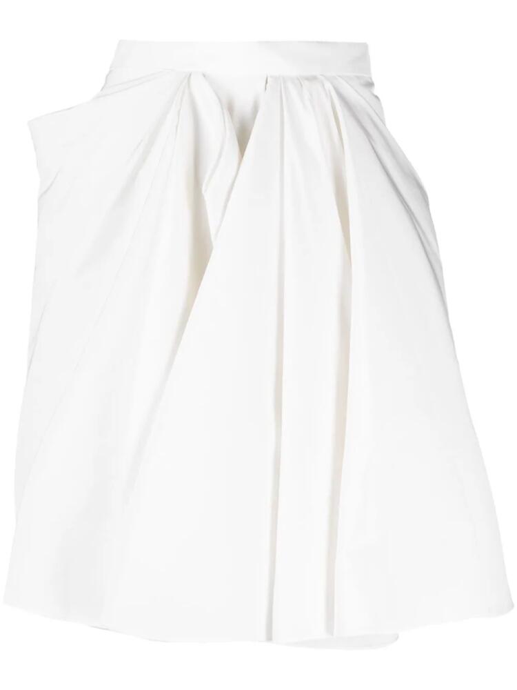 Alexander McQueen pleated A-line skirt - White Cover