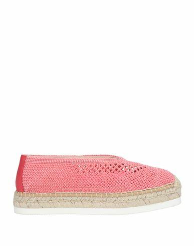 Fabi Woman Espadrilles Coral Textile fibers, Soft Leather Cover