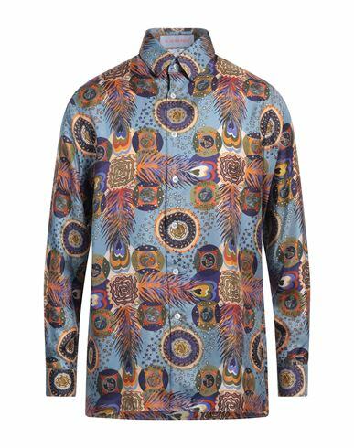 Bluemarble Man Shirt Light blue Silk Cover