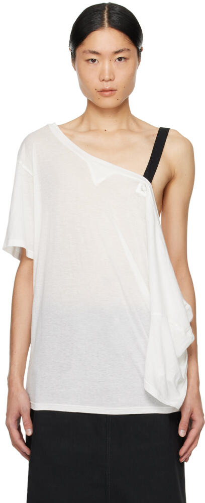 TAKAHIROMIYASHITA TheSoloist. White Drop Shoulder T-Shirt Cover