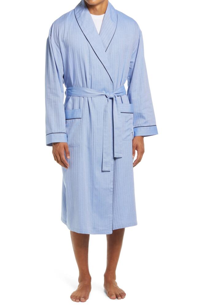 Majestic International 'Signature' Cotton Robe in Blue Cover