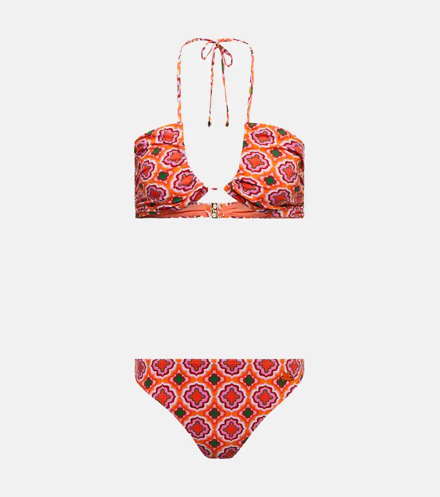 Etro Printed halterneck bikini Cover