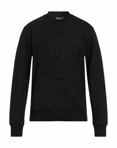 Versace Jeans Couture Man Sweatshirt Black Cotton, Elastane Cover