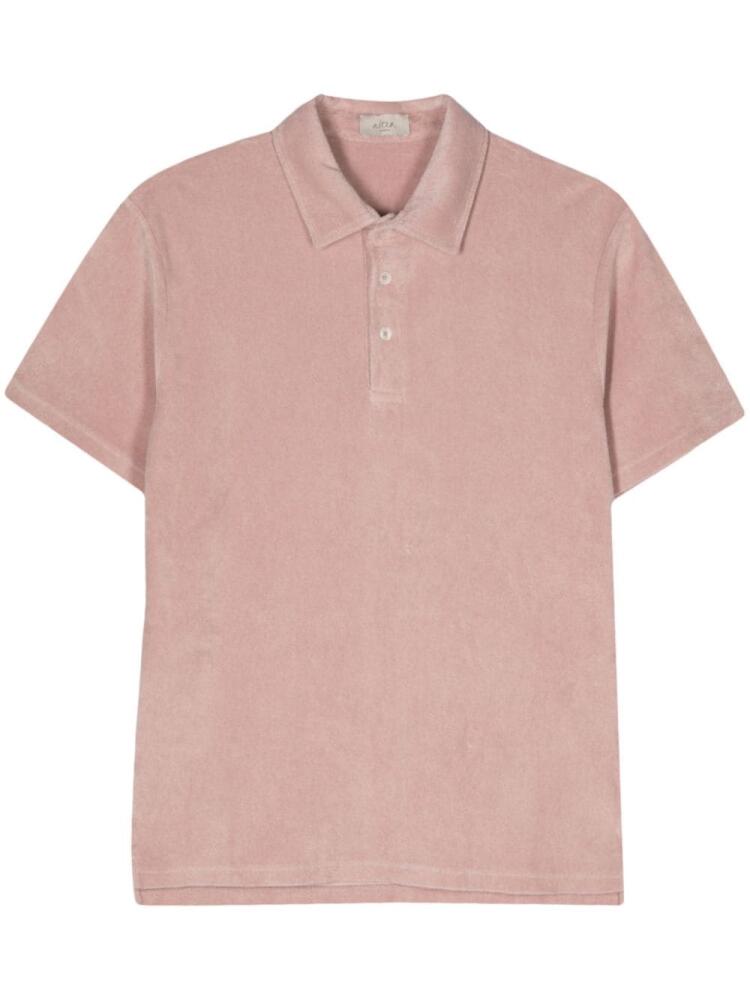 Altea Smith towelling polo shirt - Pink Cover