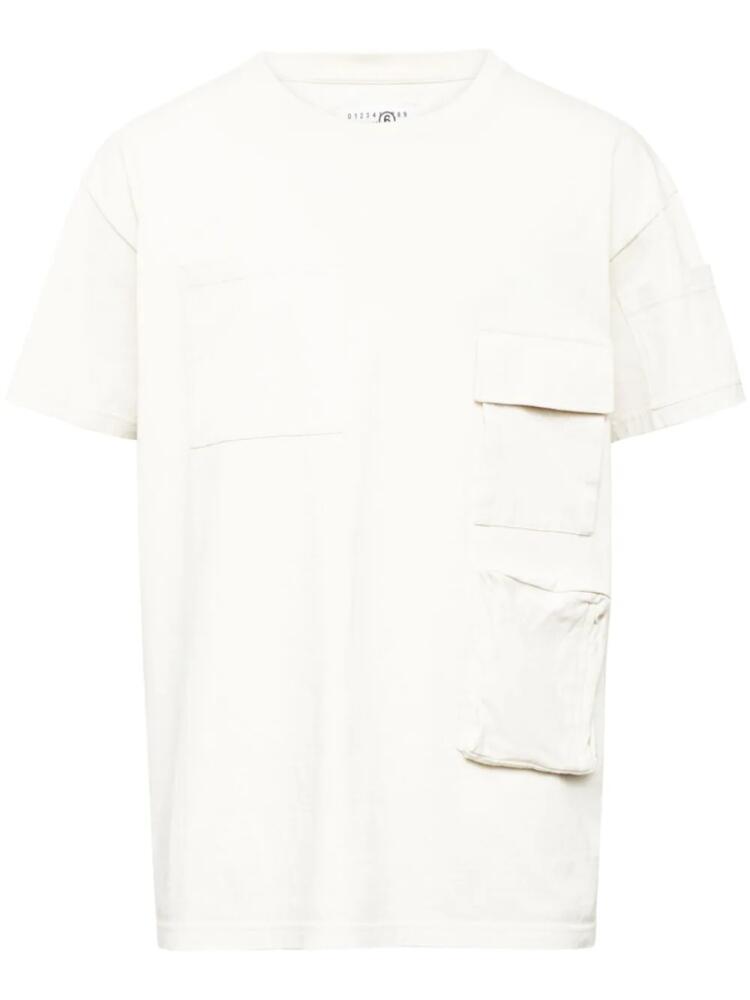 MM6 Maison Margiela multiple-pockets cotton T-shirt - Neutrals Cover