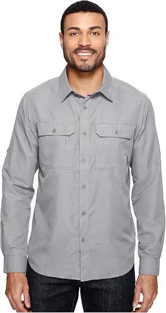 Mountain Hardwear Canyon L/S Shirt (Manta Grey) Men's Long Sleeve Button Up Cover