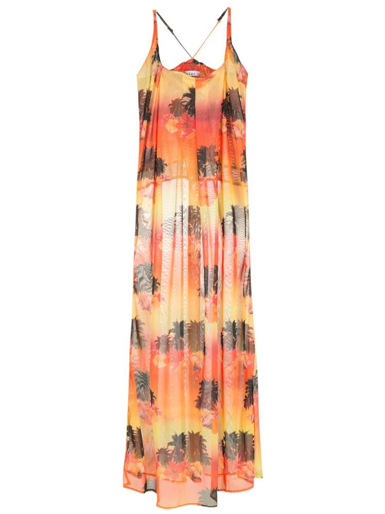 Amir Slama printed long dress - Orange Cover