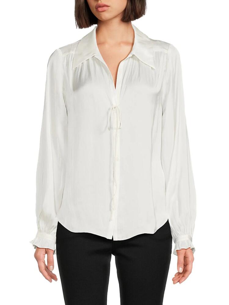 Zadig & Voltaire Women's Tilan Satin Long Sleeve Blouse - Judo Cover