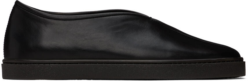 LEMAIRE Black Piped Slippers Cover