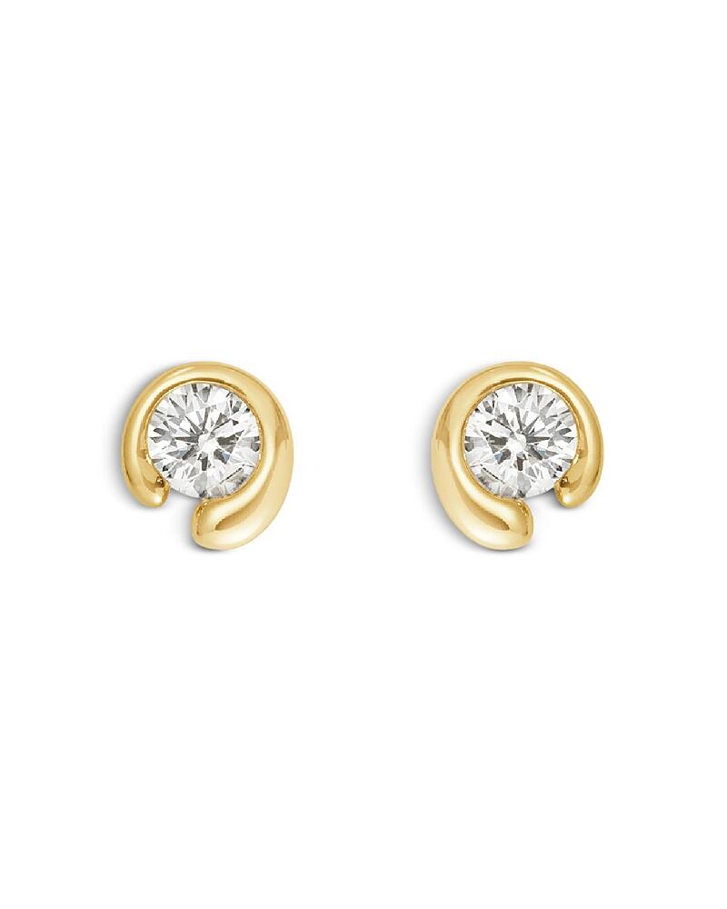 Georg Jensen 18K Yellow Gold 0.10 ct. Diamond Mercy Stud Earrings Cover