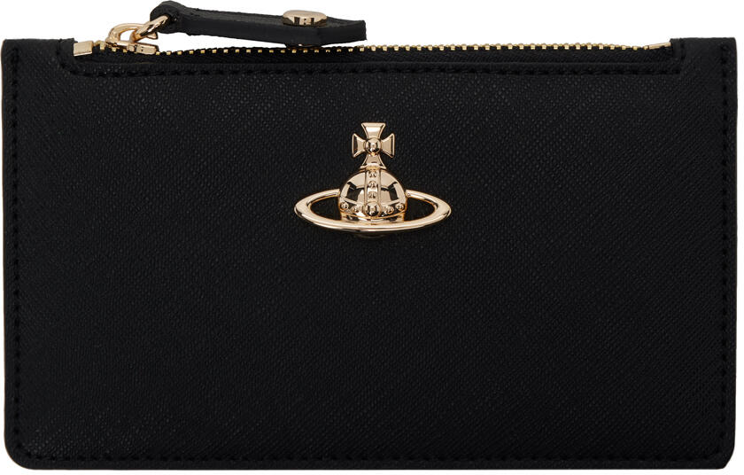 Vivienne Westwood Black Slim Long Card Holder Cover