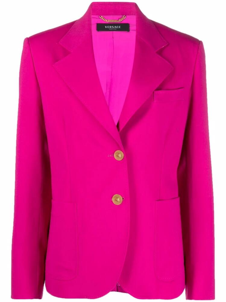 Versace single-breasted fitted blazer - Pink Cover