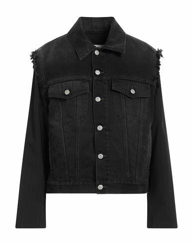 Mm6 Maison Margiela Woman Denim outerwear Black Cotton, Polyester, Virgin Wool, Elastane Cover