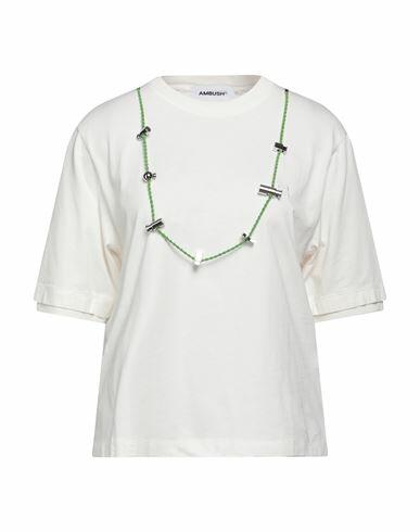 Ambush Woman T-shirt White Cotton, Polyester Cover