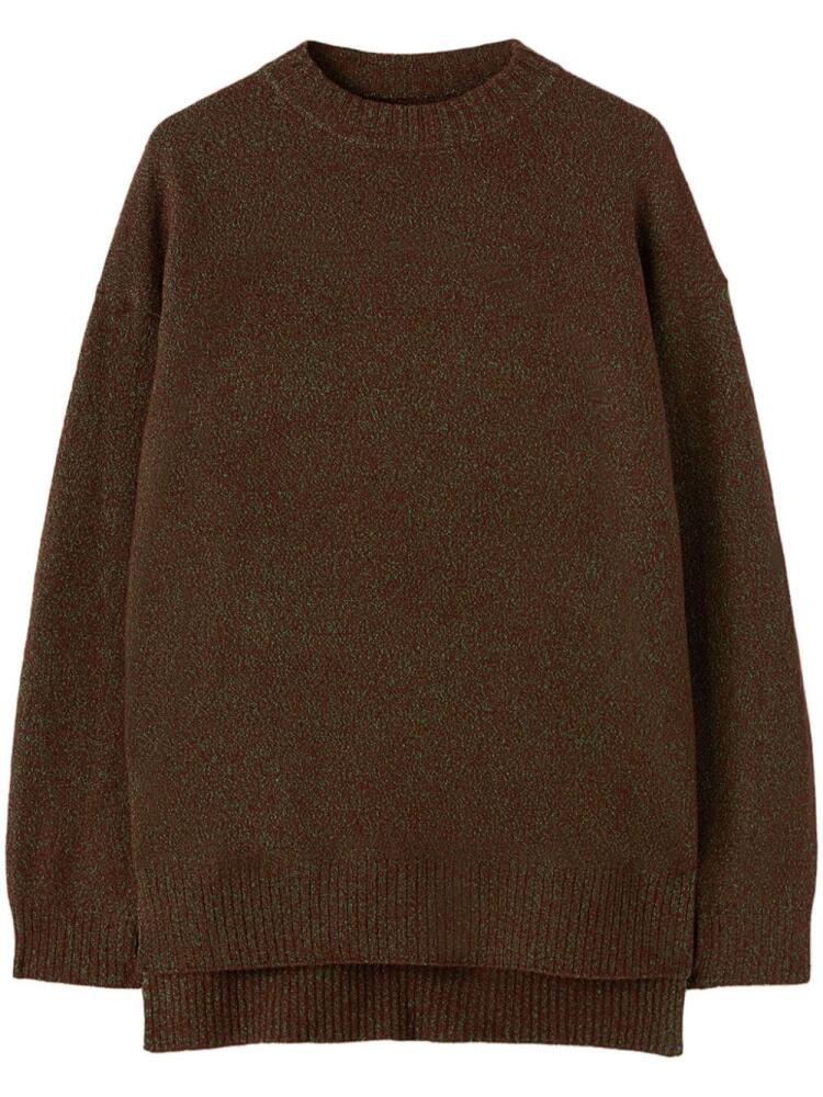 Jil Sander melange-effect wool-blend jumper - Brown Cover