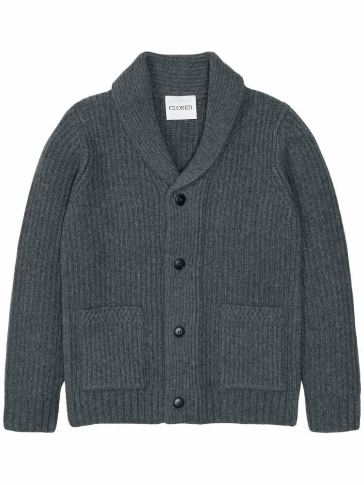 Closed wool cardigan - Grey Cover