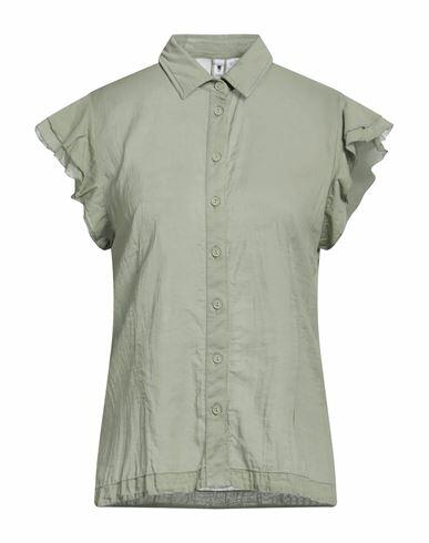 European Culture Woman Shirt Military green Cotton Cover