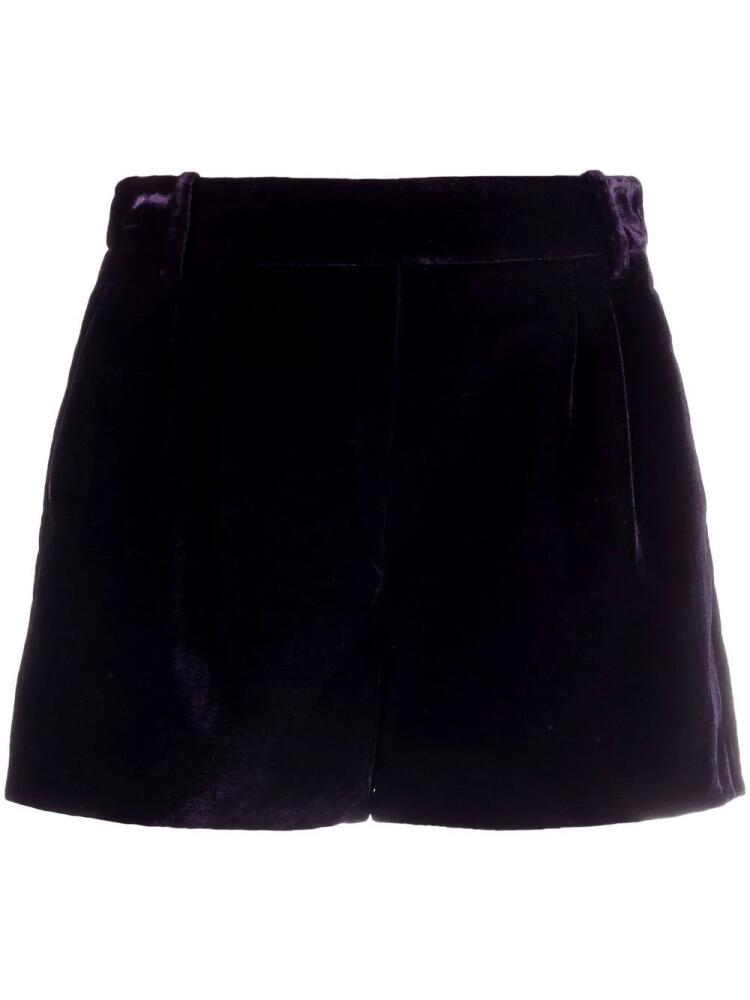 Ermanno Scervino high-waisted velvet shorts - Purple Cover