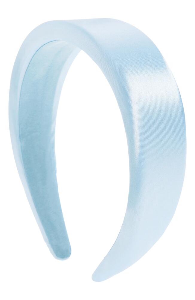 BP. Padded Satin Wide Headband in Light Blue Cover