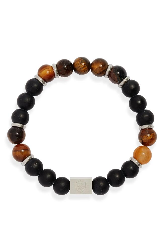 CLIFTON WILSON Tiger's-Eye Beaded Bracelet in Black Cover