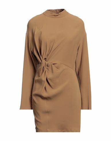 Erika Cavallini Woman Mini dress Camel Viscose, Acetate Cover